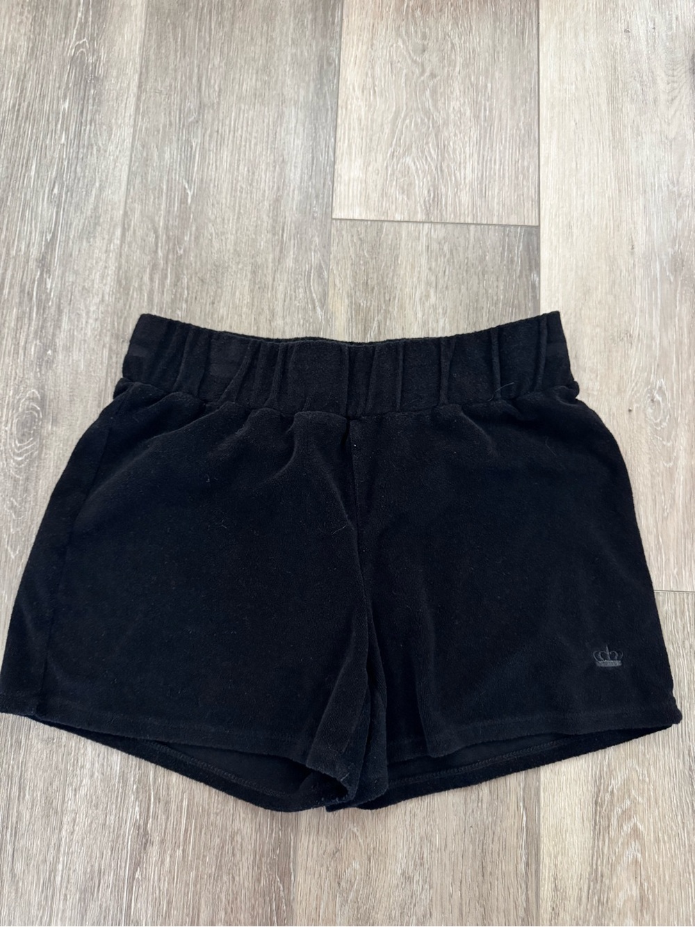 Juicy Couture Black Terry Cloth Shorts